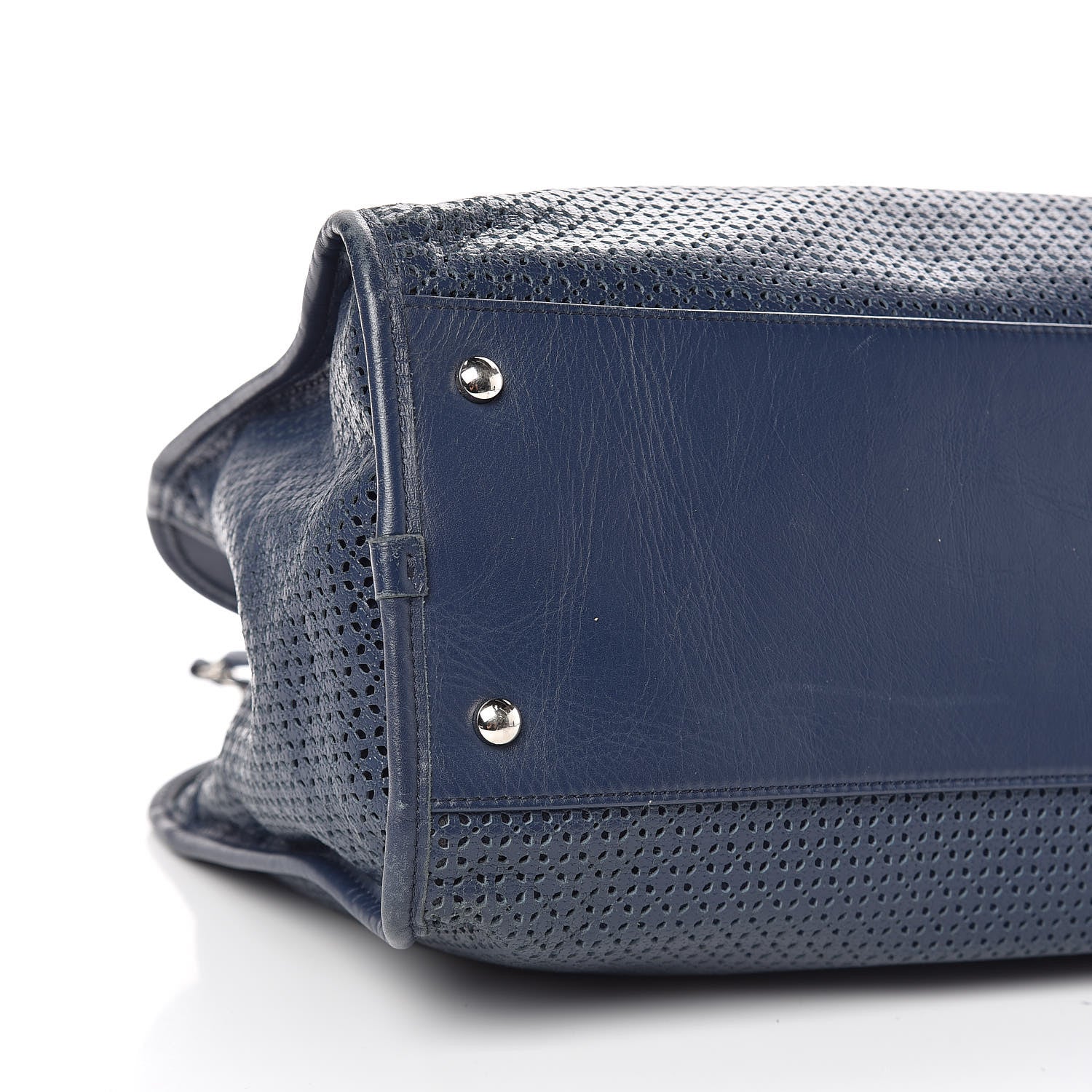 Chanel Calfskin Perforated Up In The Air Tote Dark Blue 8 of 15