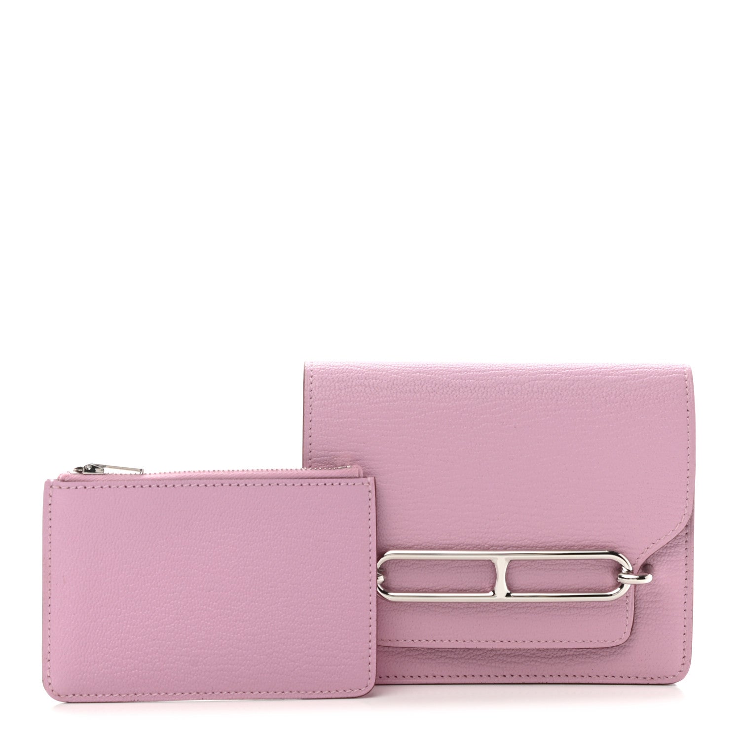 Hermes Chevre Mysore Roulis Slim Wallet Mauve Sylvestre 3 of 10