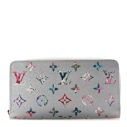 Louis Vuitton Metallic Monogram LV Garden Zippy Wallet Silver 1 of 7