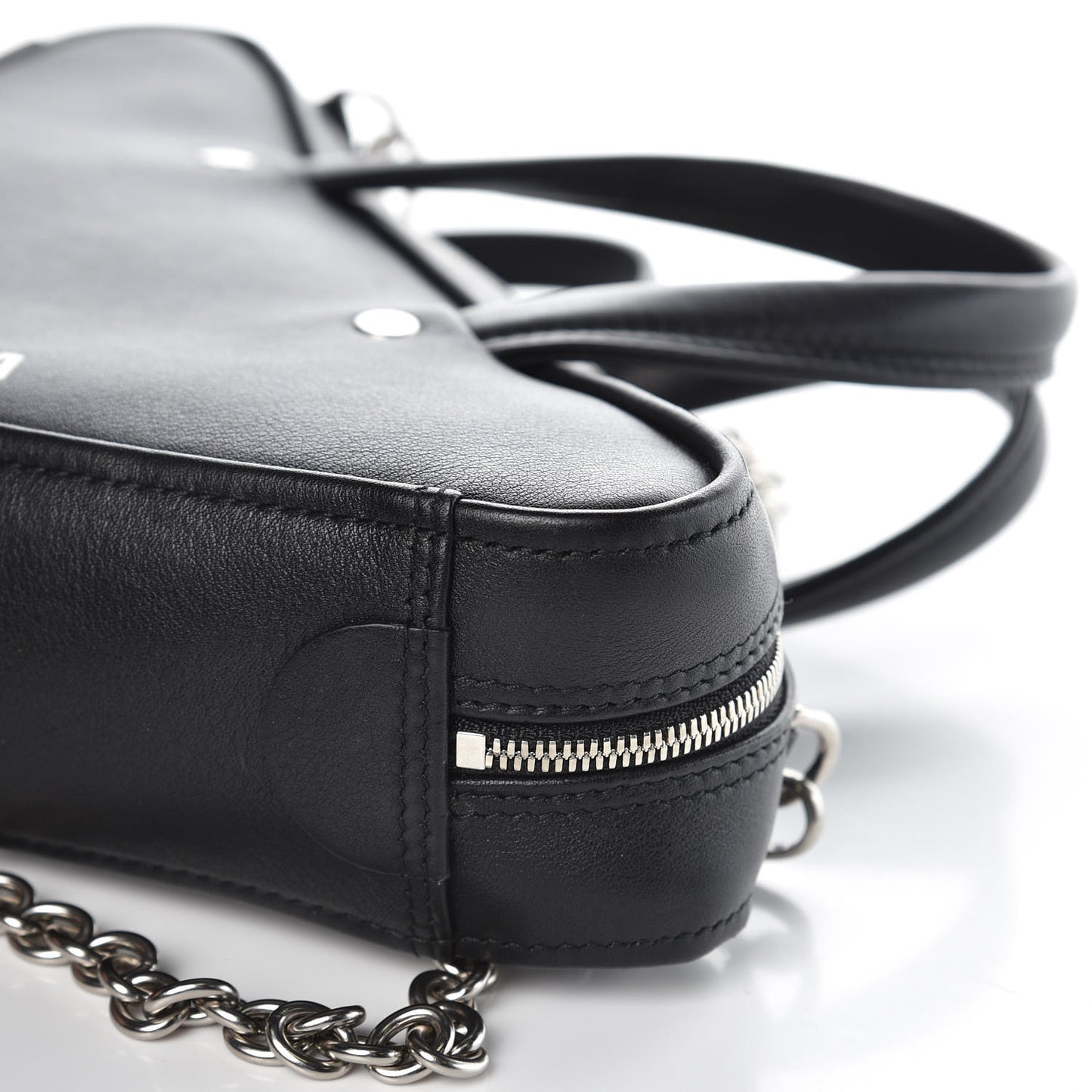 Calfskin XS Triangle Chain Duffle Black