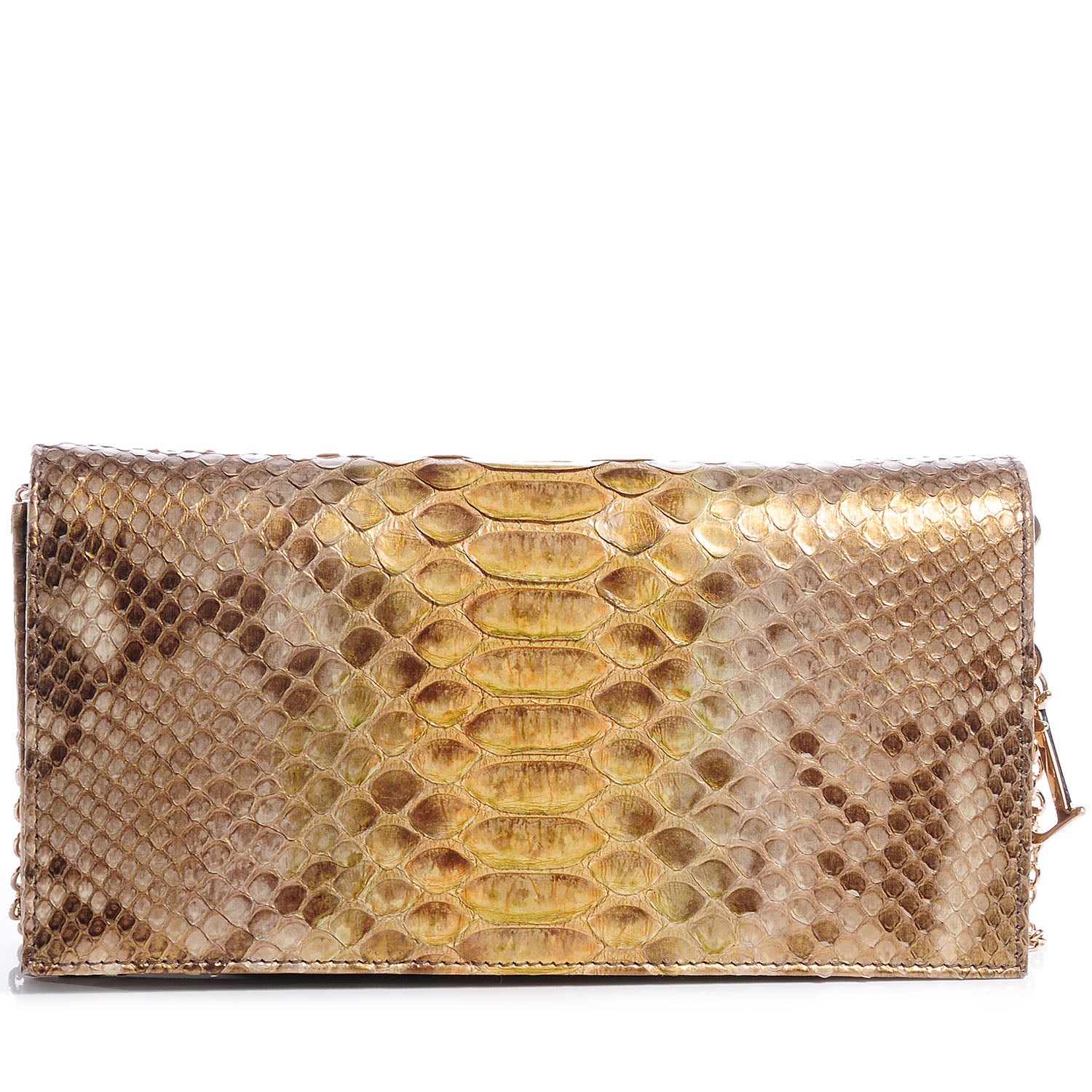 Christian Dior Python Evening Clutch Brown 1 of 7