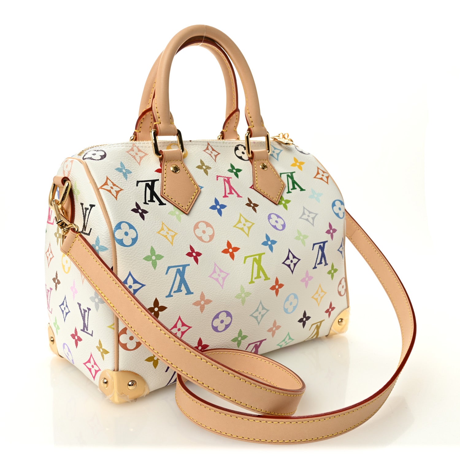 Louis Vuitton LV X TM Monogram Multicolor Speedy Bandouliere 25 White 3 of 9