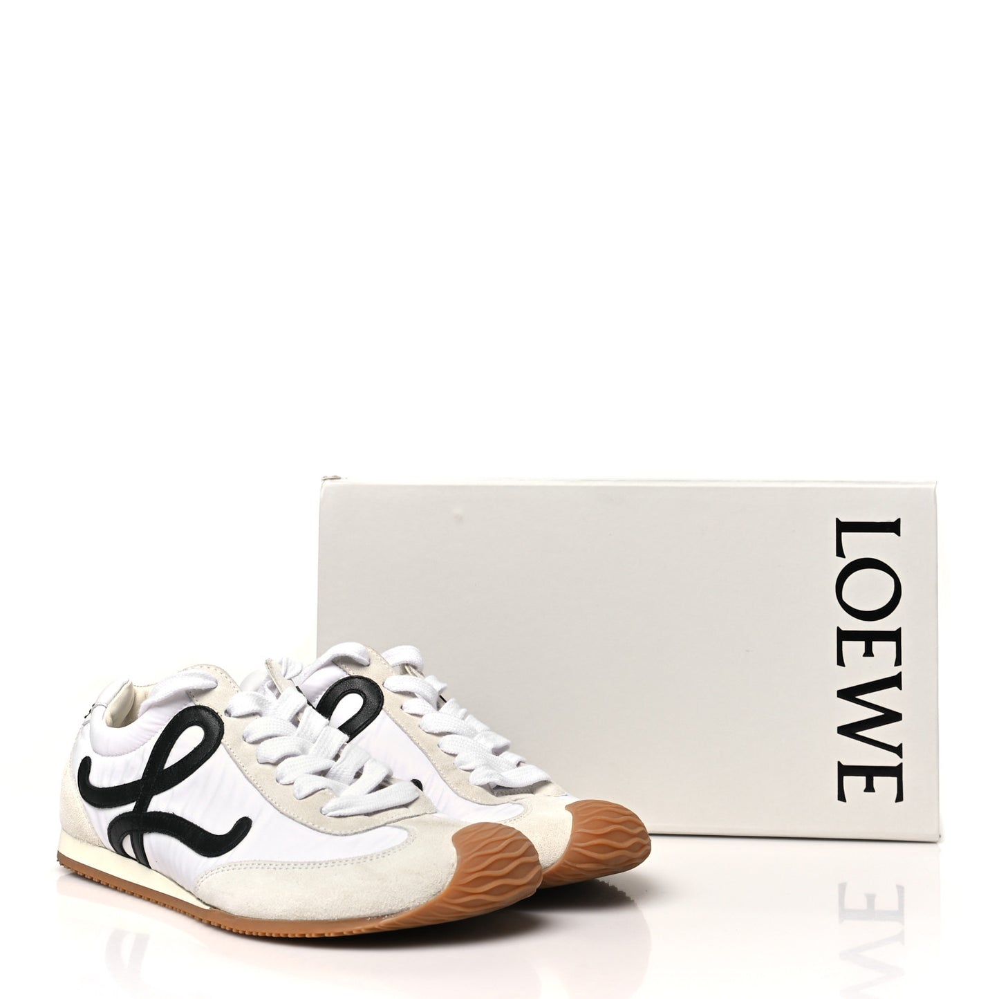 Nylon Suede Ballet Runners 2.0 Sneakers 37 White Black