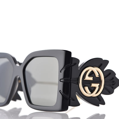 Gucci Acetate Square Frame Wing Sunglasses GG0535S Black 8 of 9