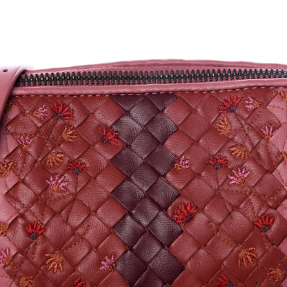 Bottega Veneta Nappa Intrecciato Floral Embroidered Pillow Crossbody Messenger Dusty Rose 8 of 8