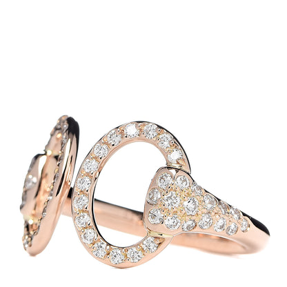 Hermes 18K Rose Gold Diamond Nausicaa Ring 52 6 3 of 8