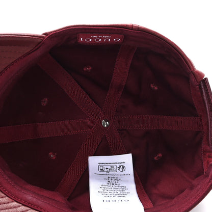 Gucci Calfskin Interlocking G Baseball Hat S Bordeaux 7 of 9