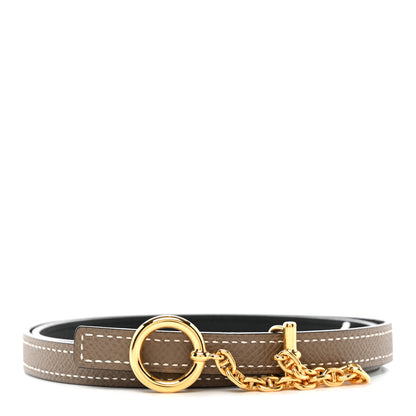 Hermes Swift Epsom Carrousel 13mm Belt 75 30 Black Etoupe 1 of 7