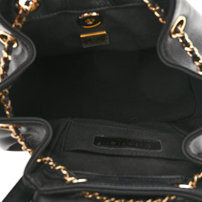 Chanel Lambskin Quilted Small Duma Drawstring Backpack Black 5 of 10