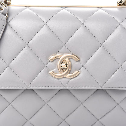 Chanel Lambskin Quilted Small Trendy CC Flap Dual Handle Bag Grey 9 of 10