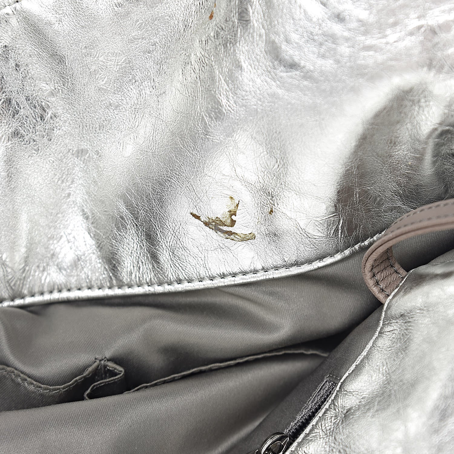 Chanel Metallic Perforated Lambskin Hollywood Hobo Silver 8 of 17