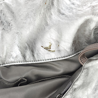 Chanel Metallic Perforated Lambskin Hollywood Hobo Silver 8 of 17
