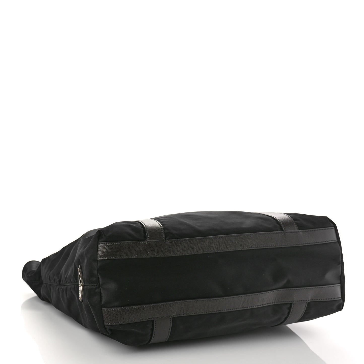 Tessuto Nylon Tote Black Cuoio