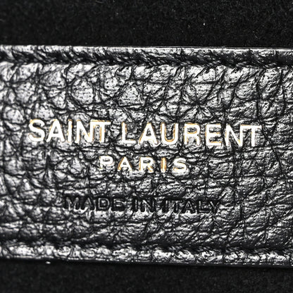 Saint Laurent Grained Deerskin Bea Tote Black 6 of 11