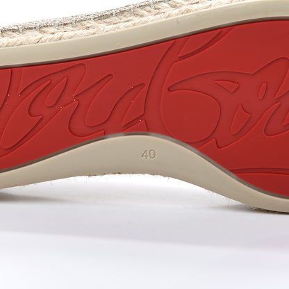 Christian Louboutin Glitter Aliochette Espadrilles 40 Gold 7 of 9
