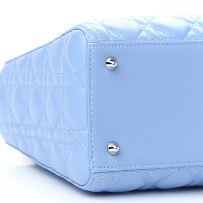 Christian Dior Lambskin Cannage Medium Lady Dior Light Blue 7 of 9