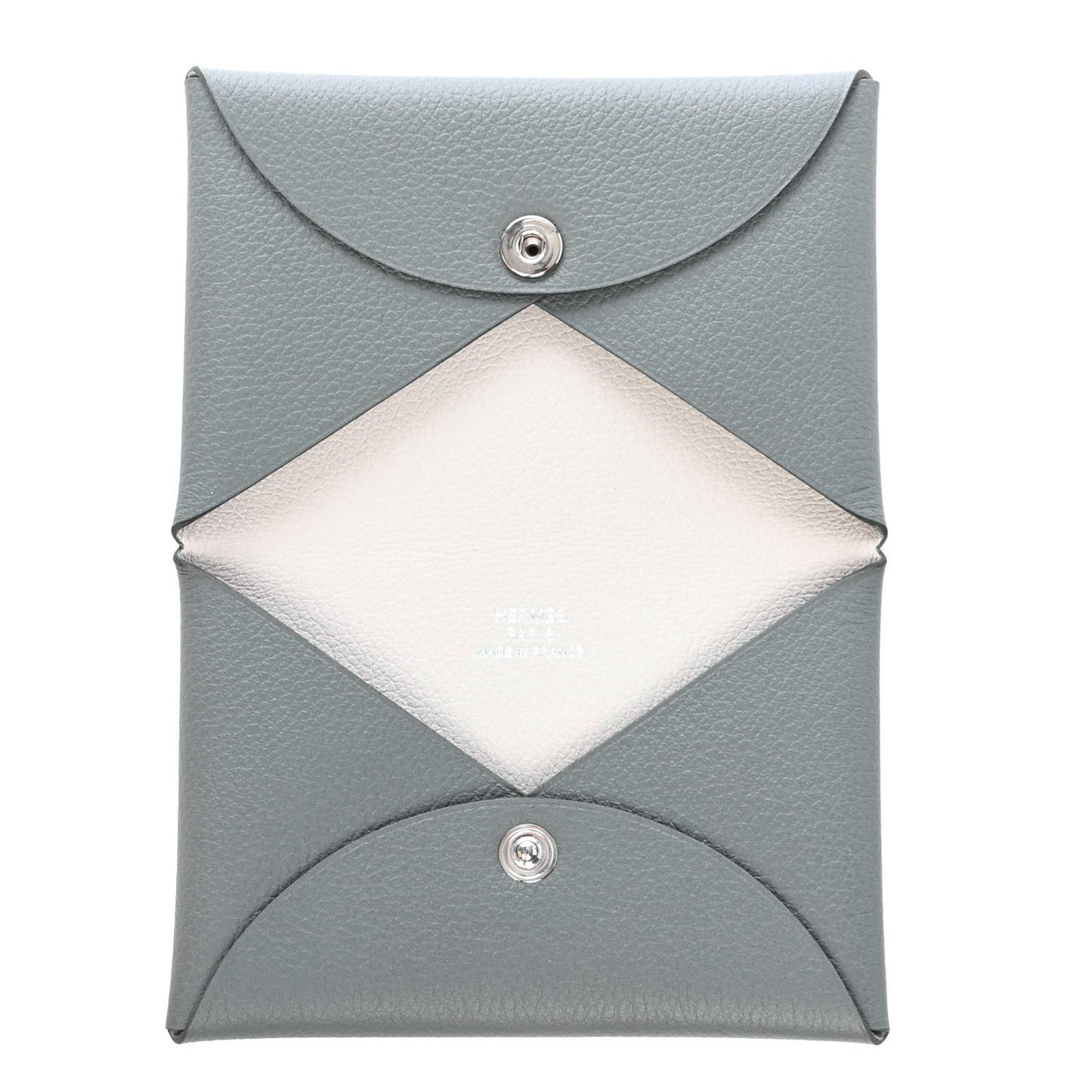 Evercolor Calvi Verso Card Case Vert Amande Gris Perle
