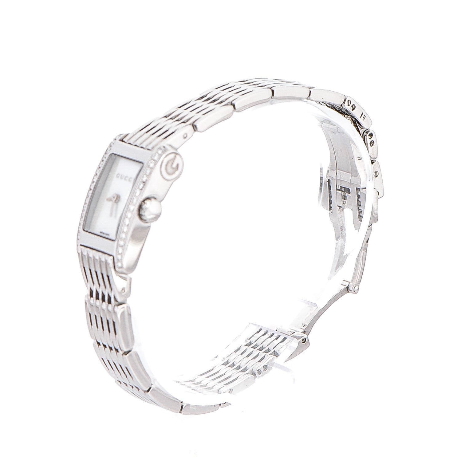 Gucci Stainless Steel Diamond Mother of Pearl 15mm 8600L Quartz Watch 3 of 7