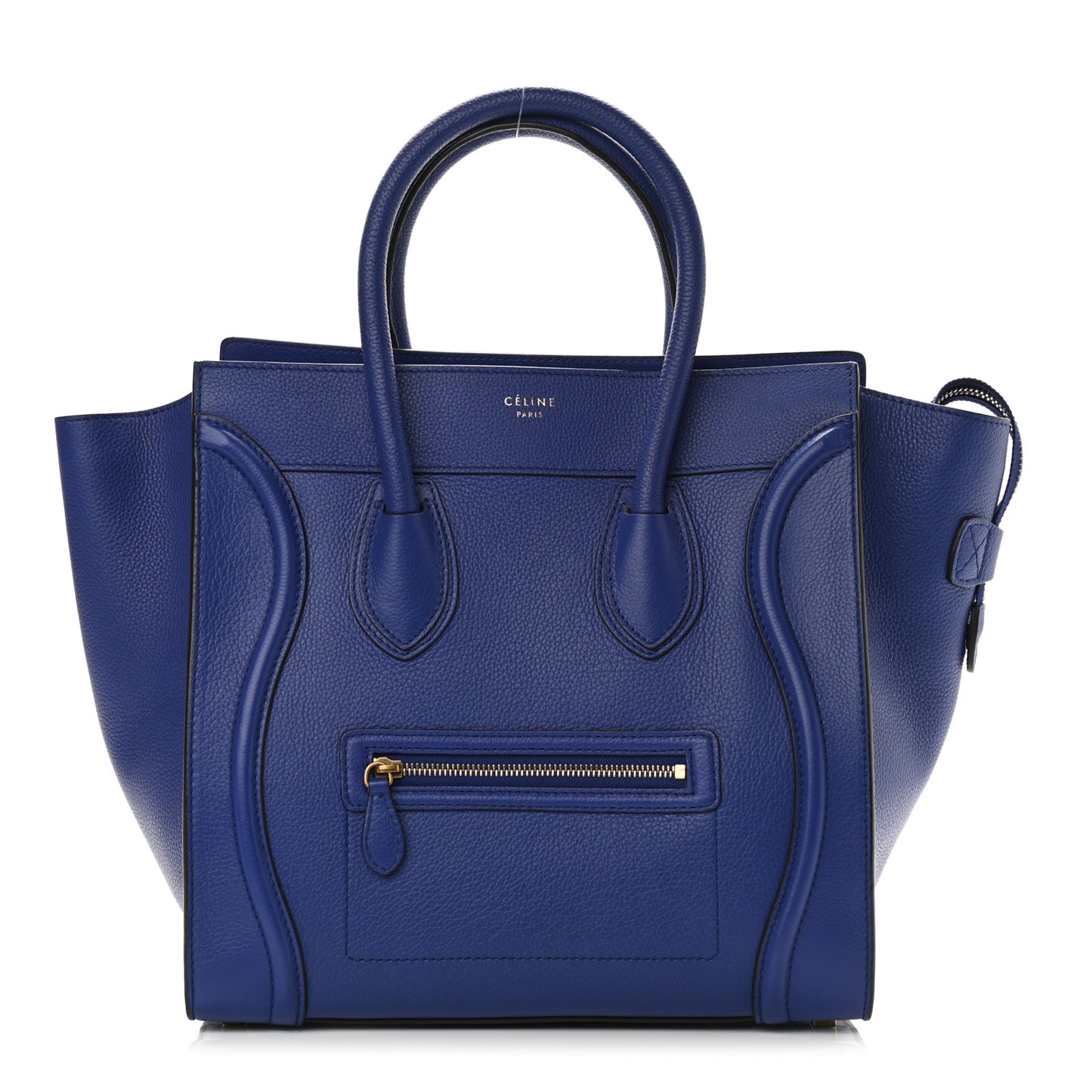 Drummed Calfskin Mini Luggage Indigo