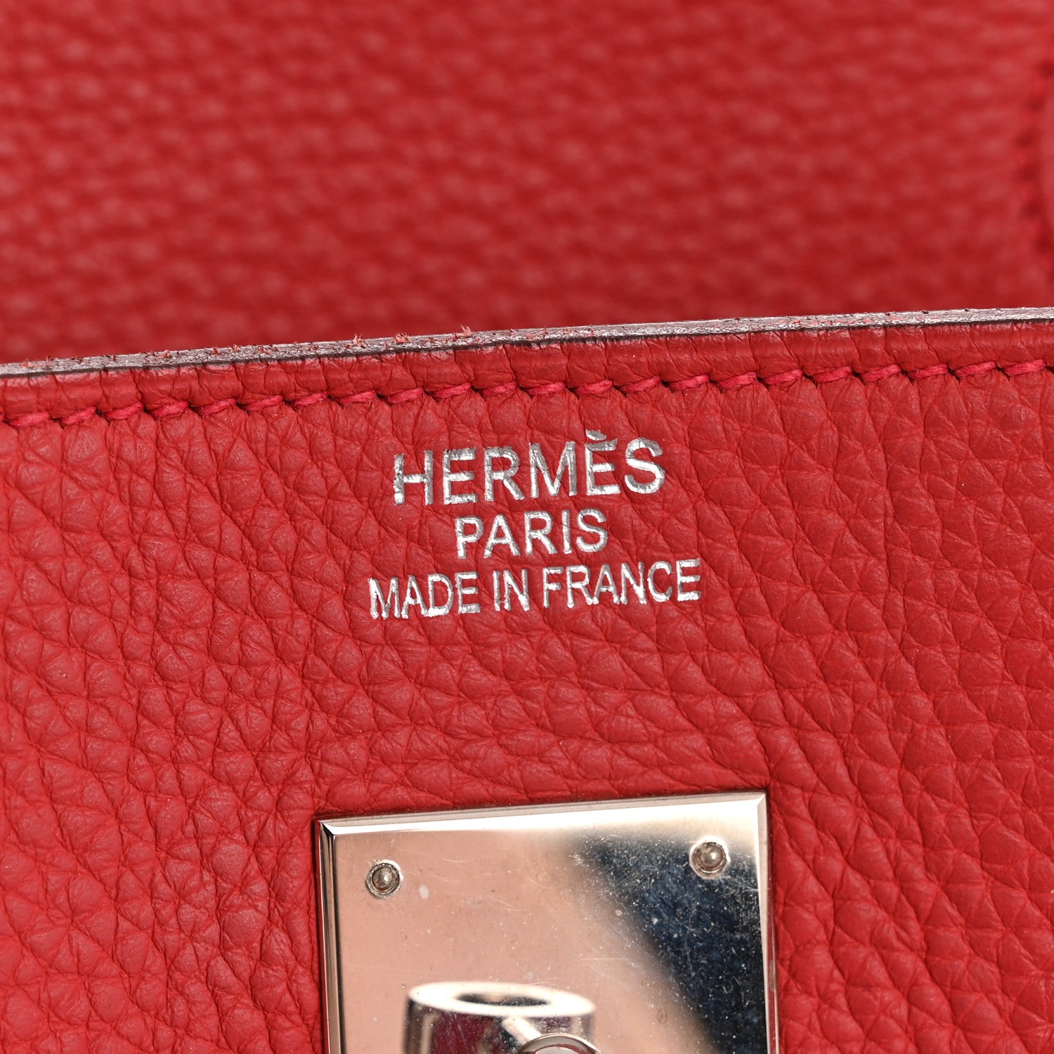 Hermes Taurillon Clemence Birkin 40 Rouge Venetian 5 of 15