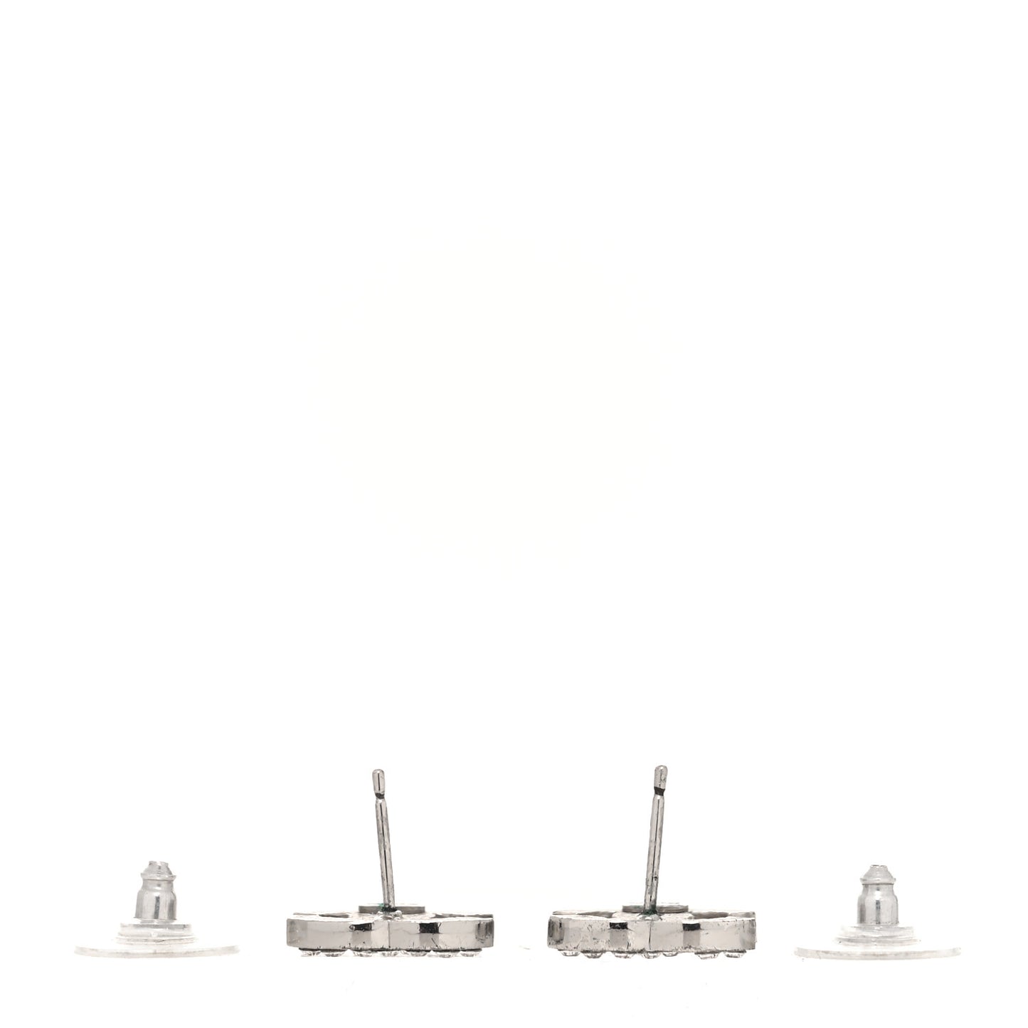 Crystal CC Earrings Silver