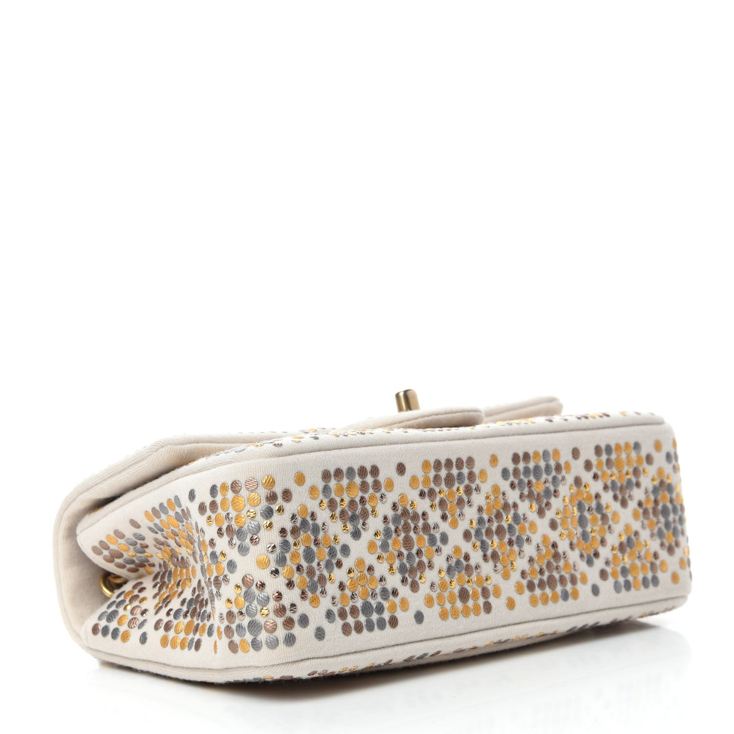 Chanel Jersey Embellished Mini Flap Ivory 4 of 10
