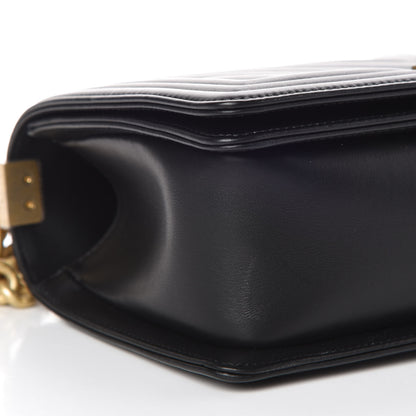 Chanel Calfskin Chevron Quilted Medium Boy Flap Black 5 of 9