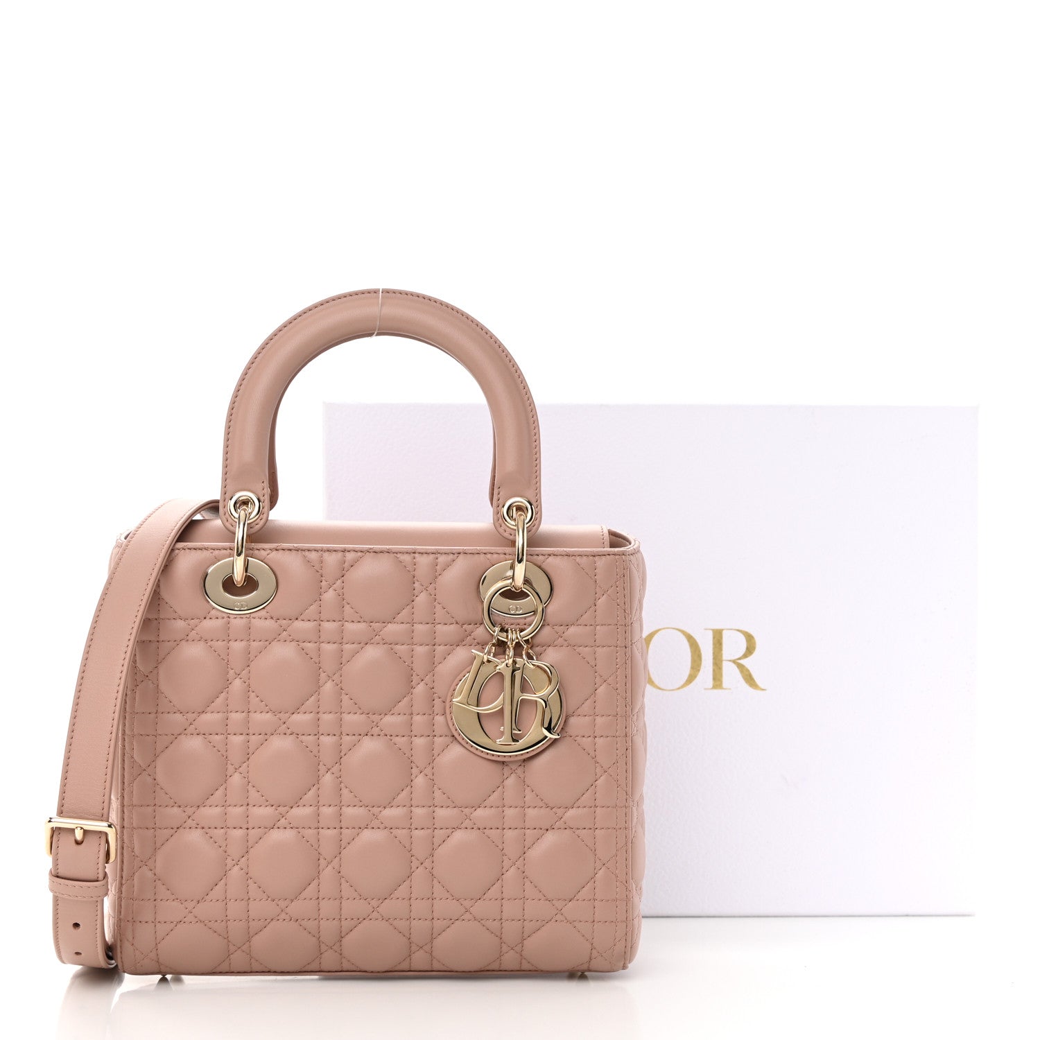 Christian Dior Lambskin Cannage Medium Lady Dior Fard 11 of 11