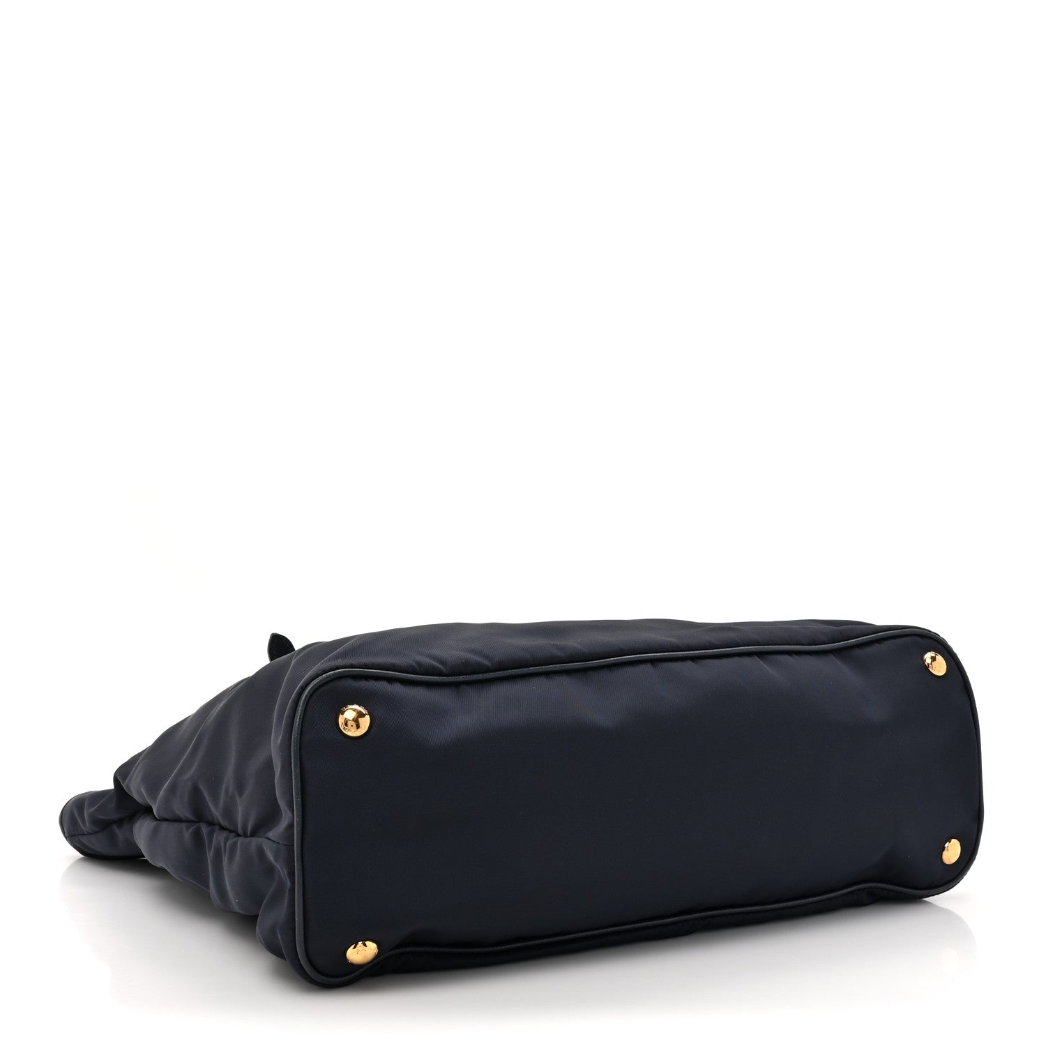 Prada Tessuto Nylon Saffiano Metal Shopping Tote Navy 4 of 17