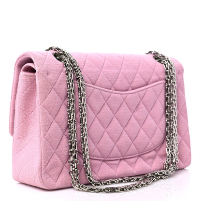 Chanel Jersey Quilted Medium Double Flap Pink 2 of 11