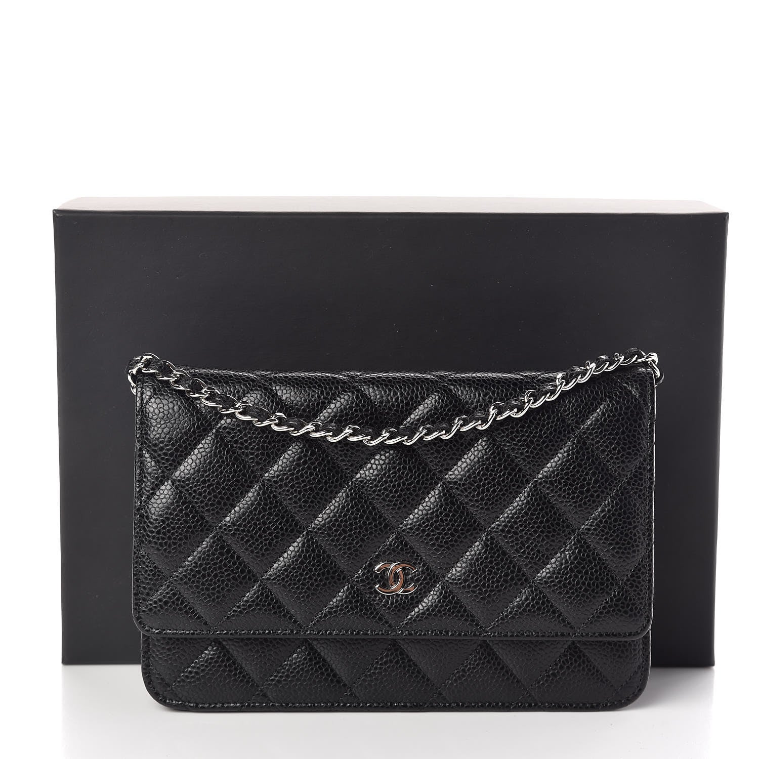 Chanel Caviar Quilted Wallet On Chain WOC Black 12 of 12