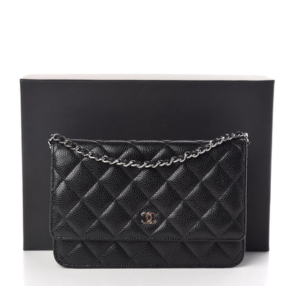 Chanel Caviar Quilted Wallet On Chain WOC Black 12 of 12