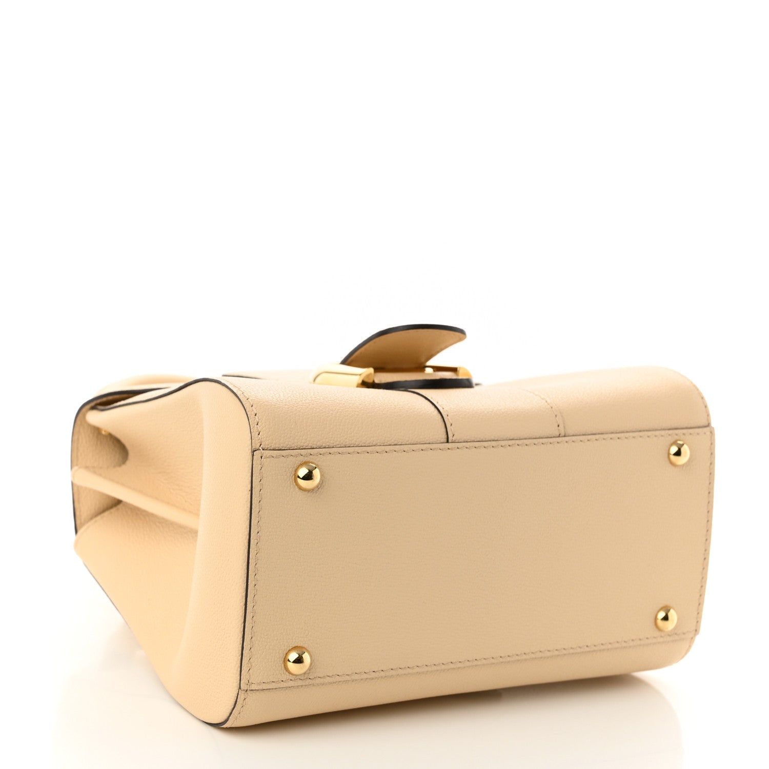 Delvaux Grained Calfskin Mini Brillant Satchel Dune 3 of 9