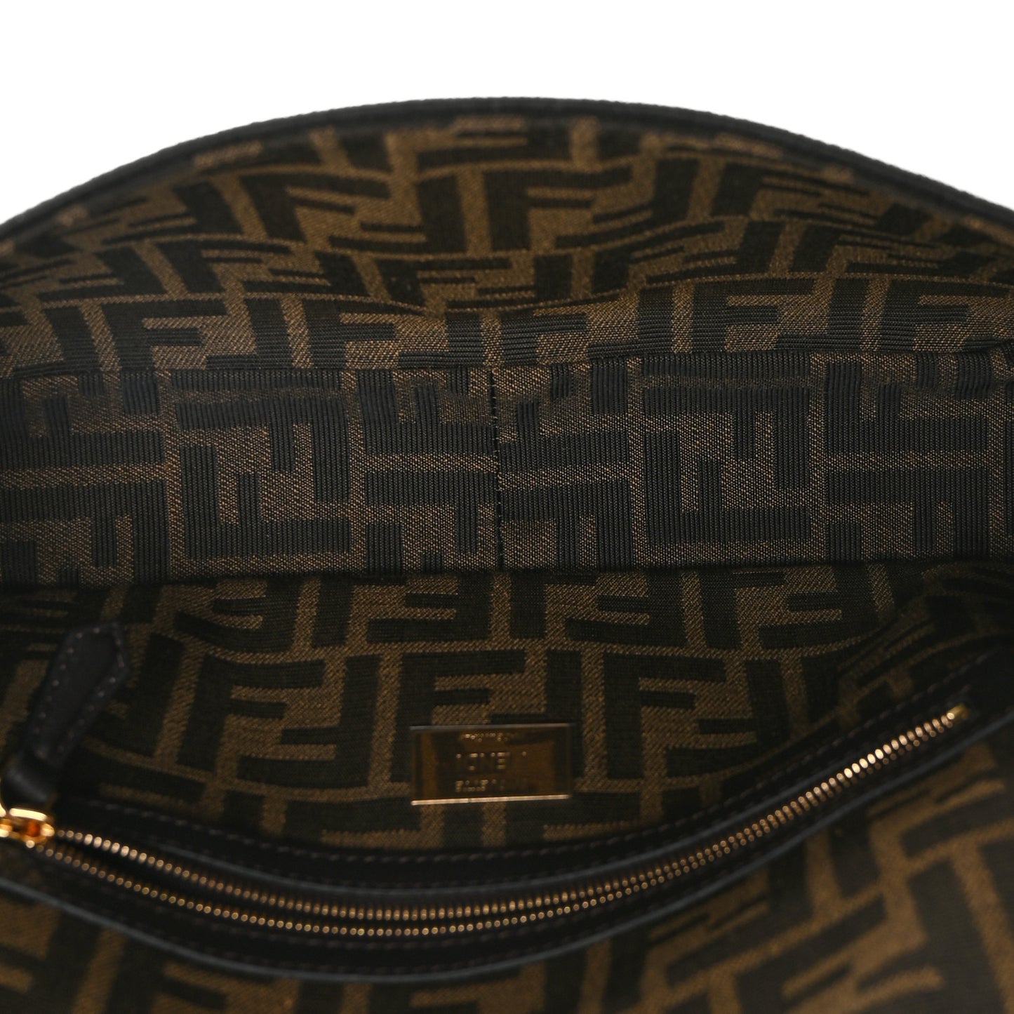 Fabric Jacquard FF 1974 Medium Baguette Tobacco Moro Black