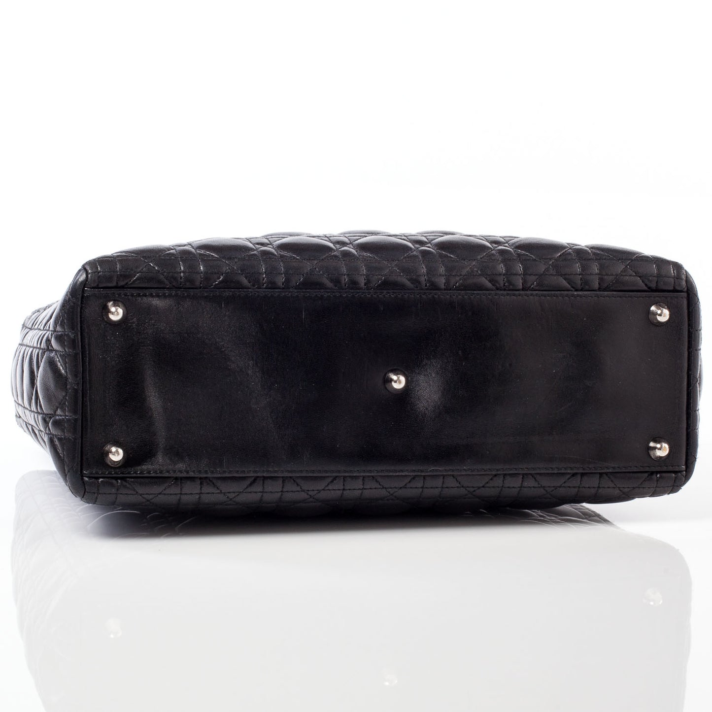 Lambskin Cannage Large Lady Dior Black