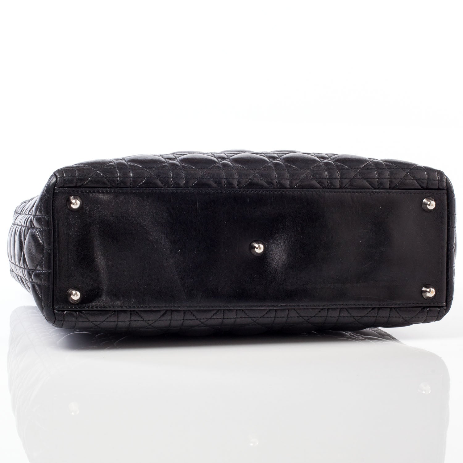 Christian Dior Lambskin Cannage Large Lady Dior Black 5 of 10