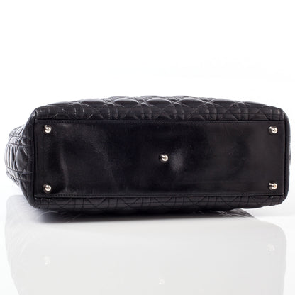 Christian Dior Lambskin Cannage Large Lady Dior Black 5 of 10