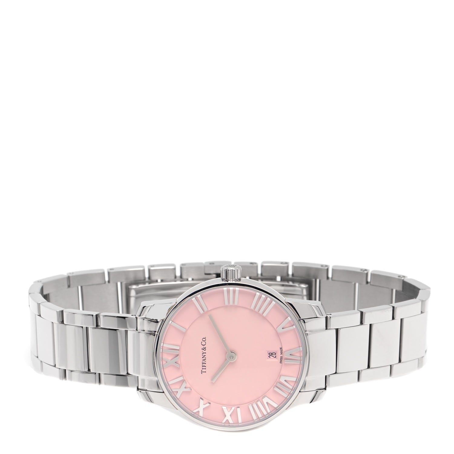 Tiffany Stainless Steel 29mm Atlas 2-Hand Quartz Watch Pink 2 of 5