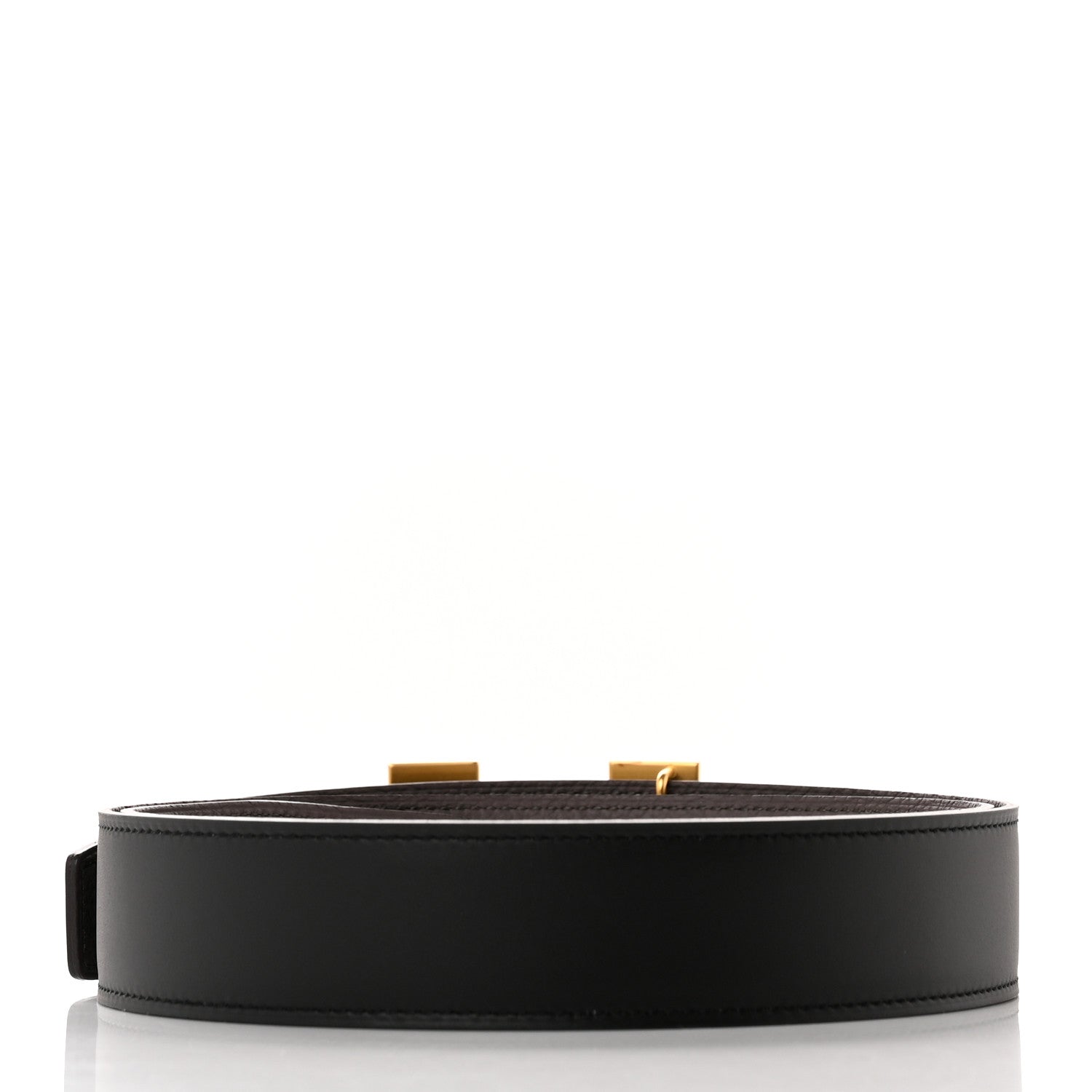 Hermes Box Togo 32mm H Belt 85 34 Black Chocolate 2 of 6