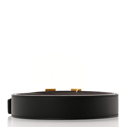 Hermes Box Togo 32mm H Belt 85 34 Black Chocolate 2 of 6