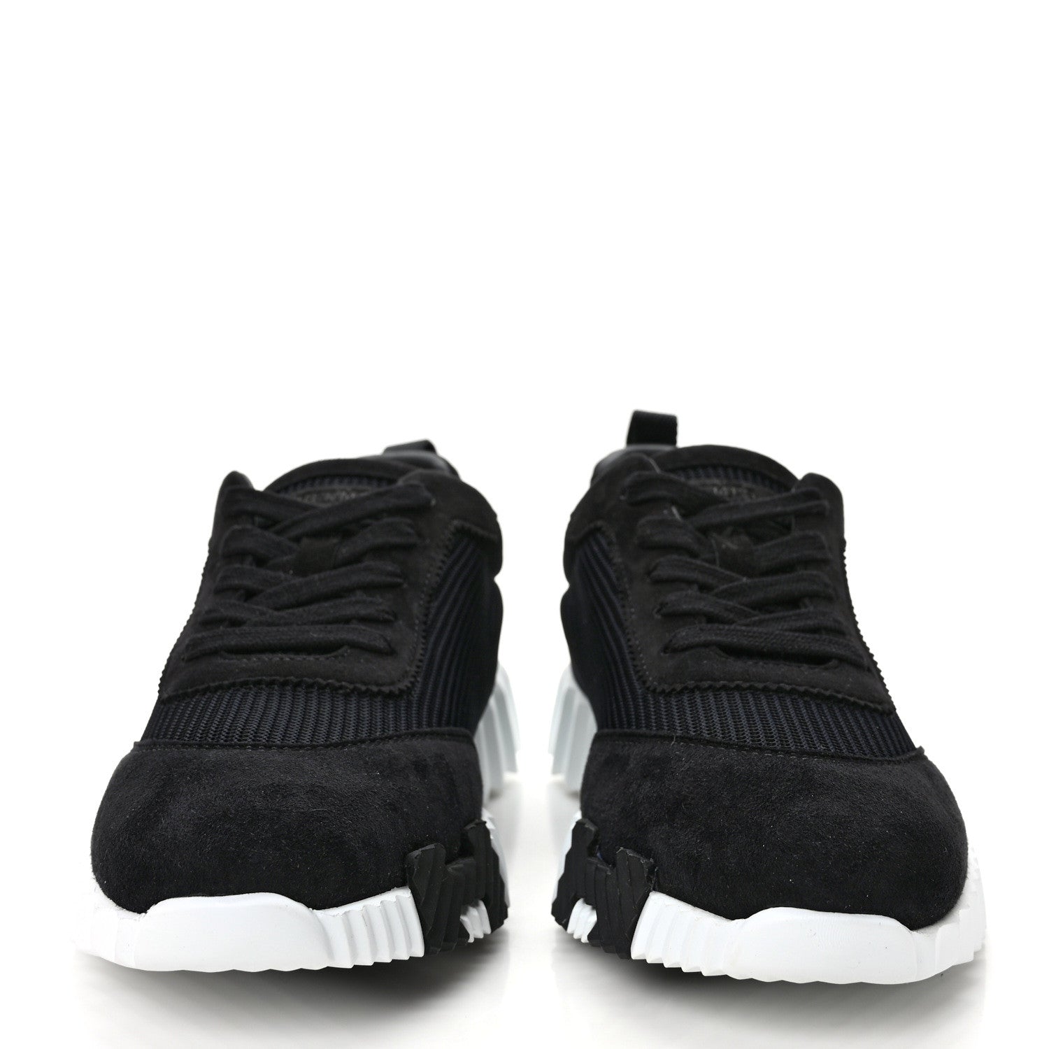 Hermes Technical Mesh Suede Goatskin Bouncing Sneakers 37 Black 2 of 9