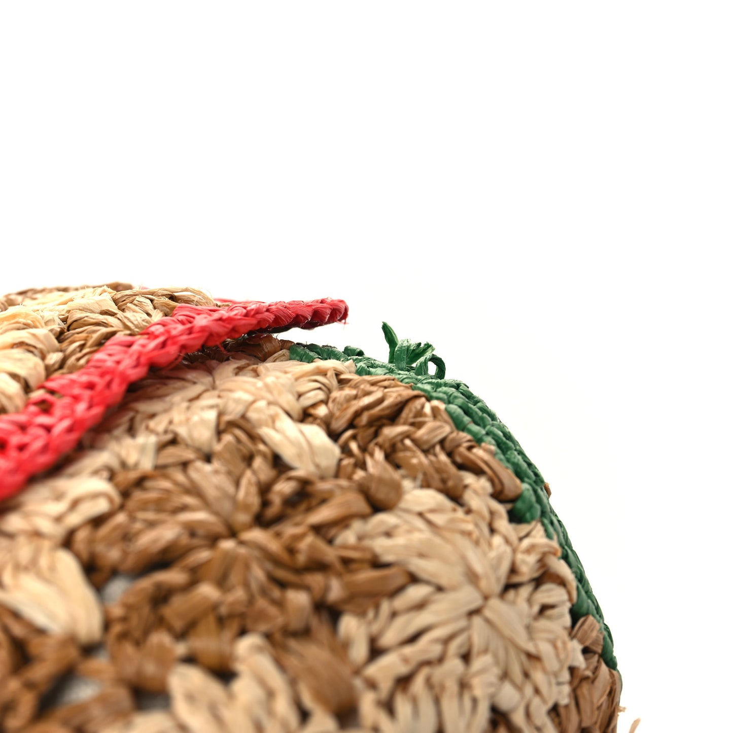 Raffia Azalea Calfskin Crochet Flower Small GG Marmont Shoulder Bag Natural Ecru Green Red New Shamarock