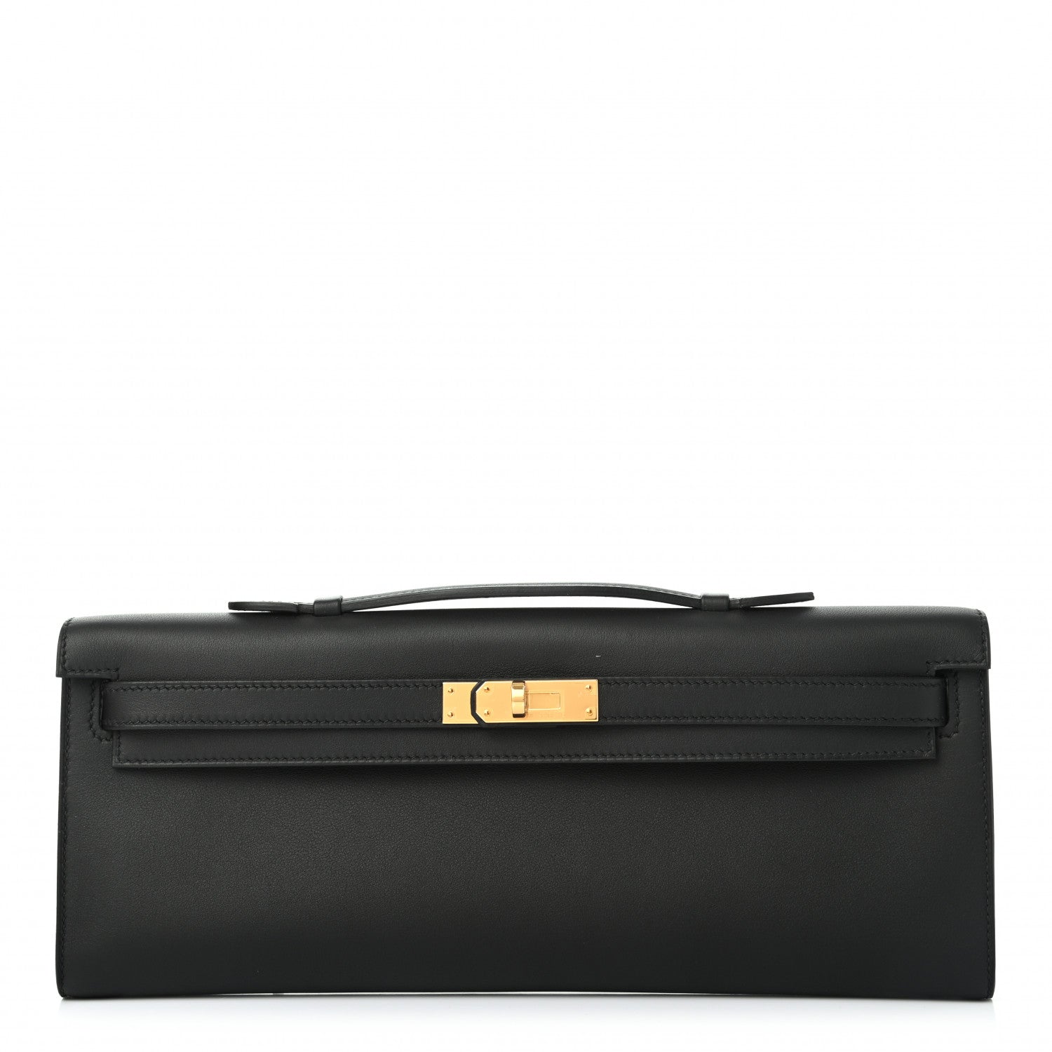 Hermes Swift Kelly Cut Clutch Pochette Black 1 of 6