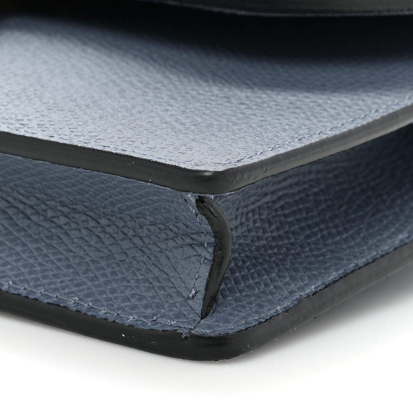 Grained Calfskin Saddle Belt Bag Denim Blue