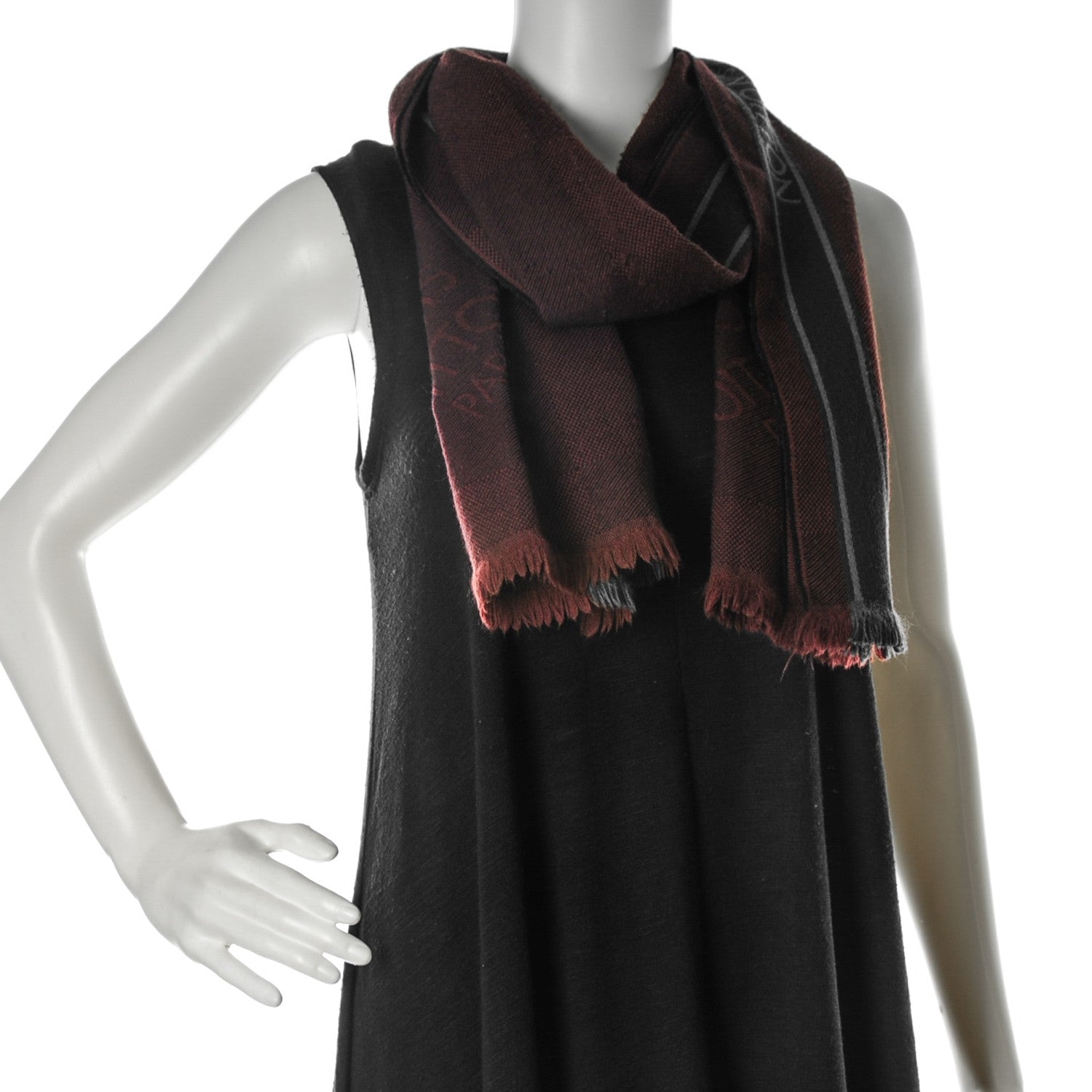 Louis Vuitton Wool Damier Geant Messager Scarf 2 of 4