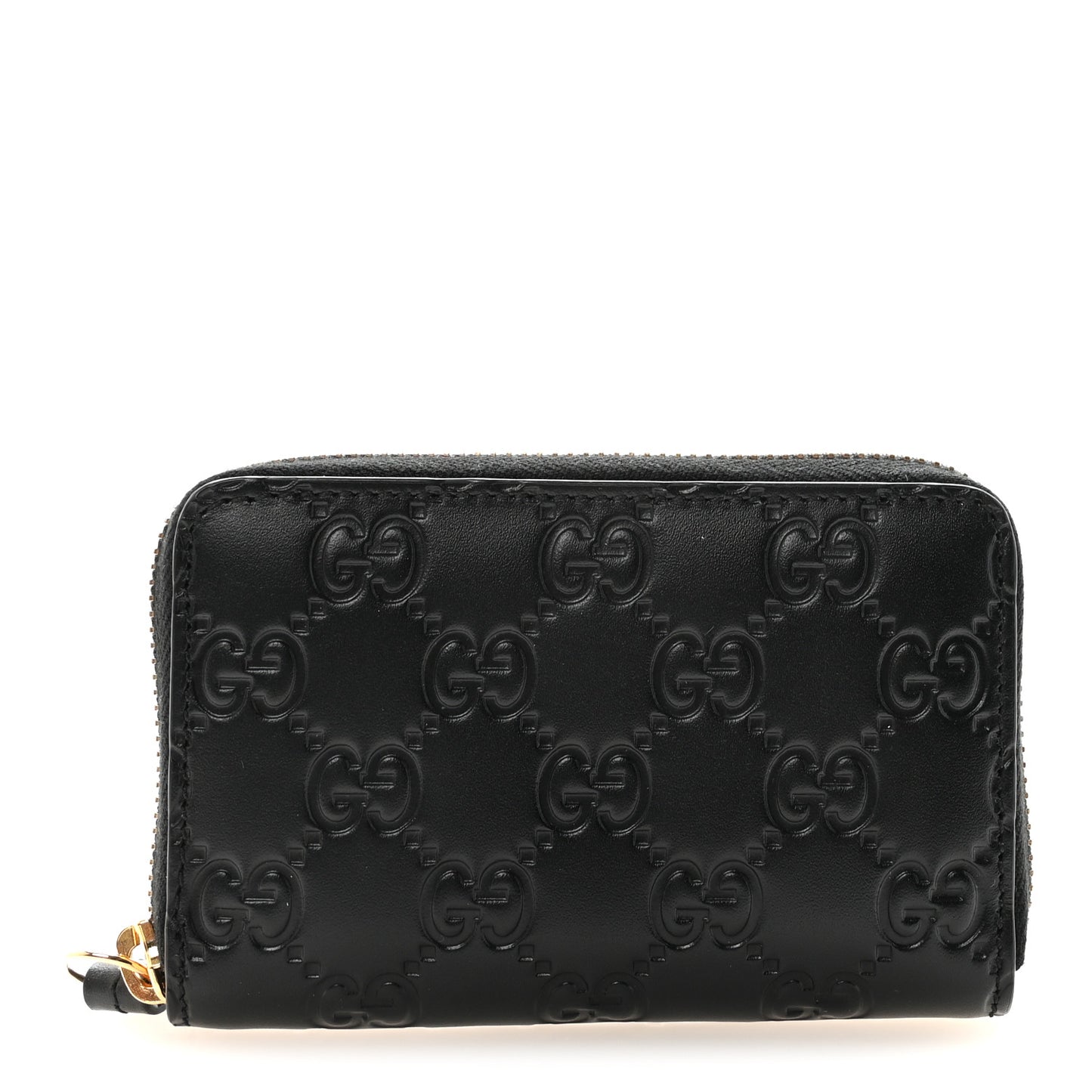 Guccissima Zip Around Coin Purse Wallet Black
