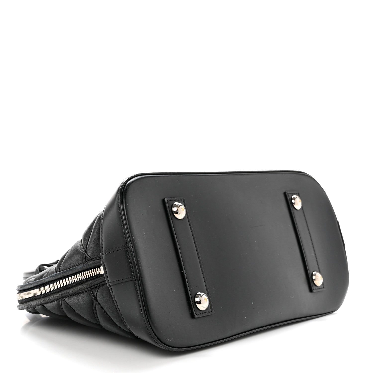 Louis Vuitton Lambskin Studded Malletage Alma PM Black 4 of 10