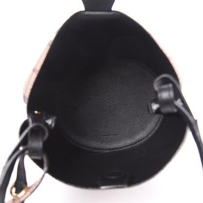 Burberry Haymarket Check Colours Small Lorne Bucket Crossbody Black 5 of 11