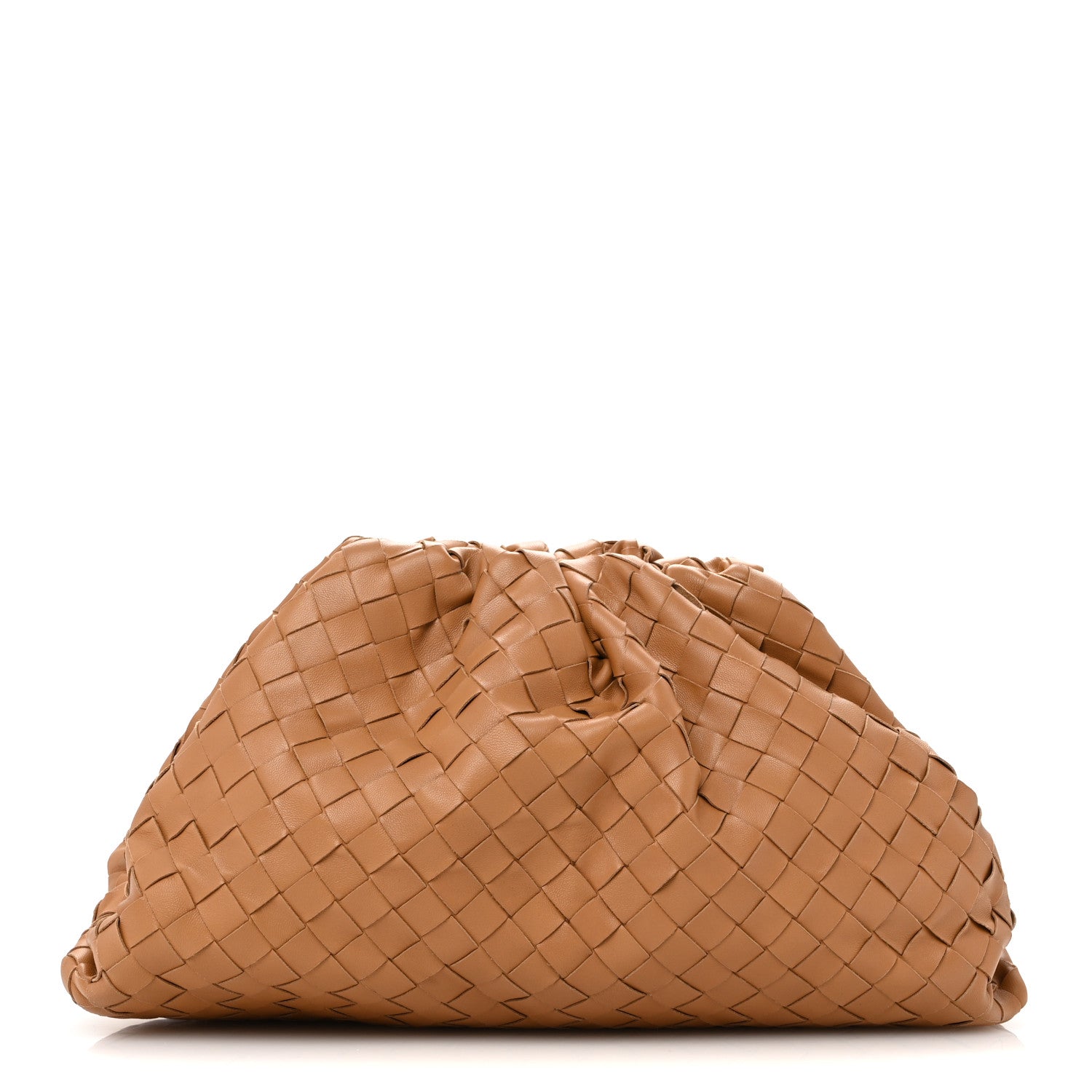 Bottega Veneta Nappa Maxi Intrecciato The Pouch Oversized Clutch Almond 1 of 11