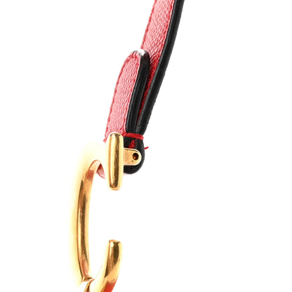 Christian Dior Grained Calfskin Saddle Bag Red 14 of 15
